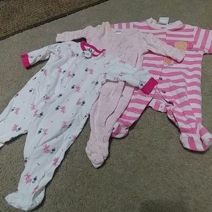 3 footie sleepers for 0-3mo